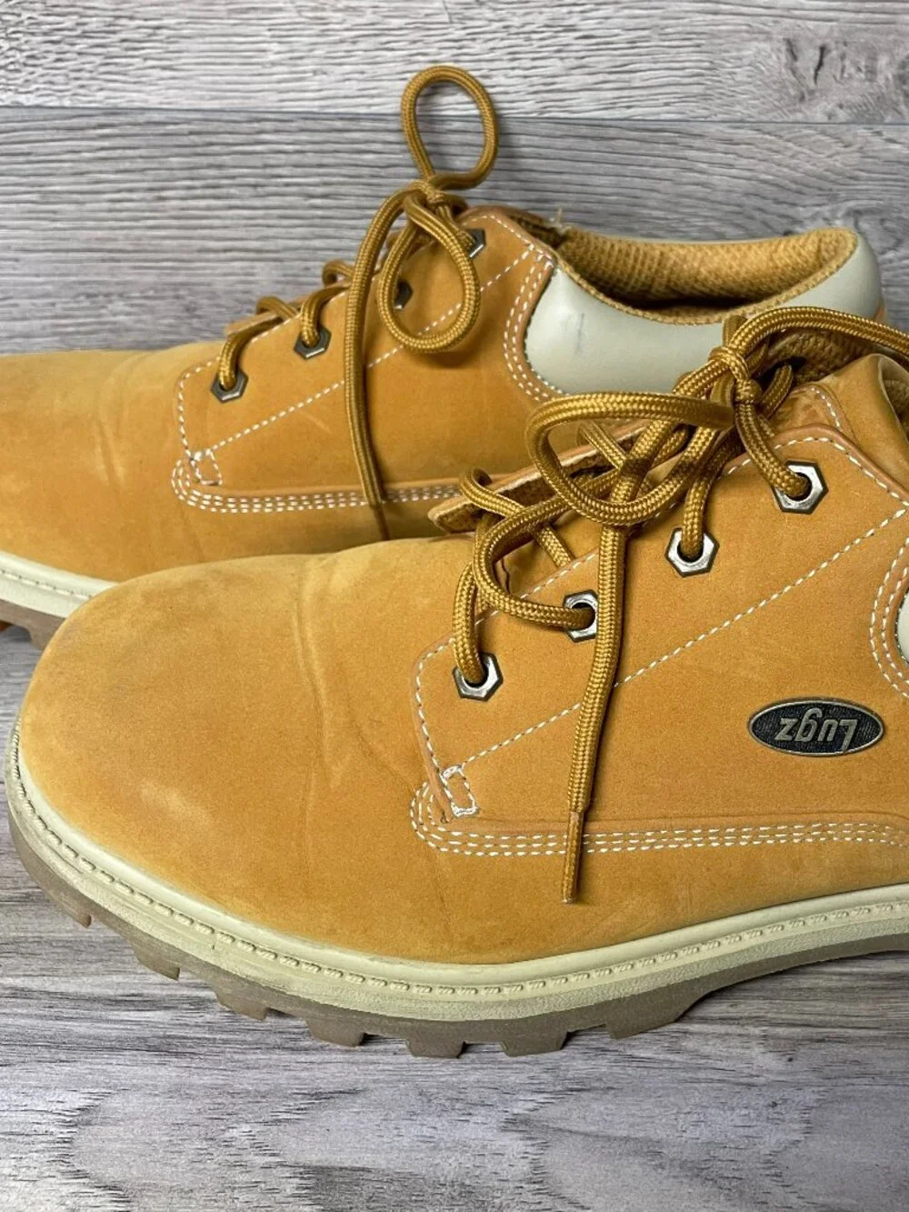 Lugs Low Top Mens Boots MEMPLK-7431 Size 11.5: Brown Tan Memory Foam Flexastride